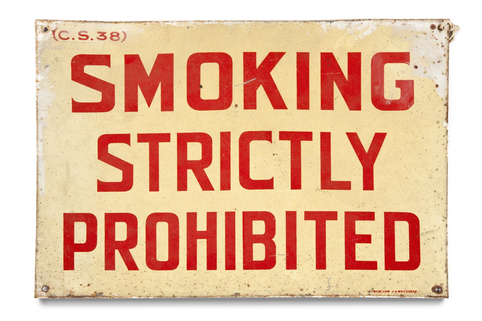 Colliery sign, smoking prohibited (sign)