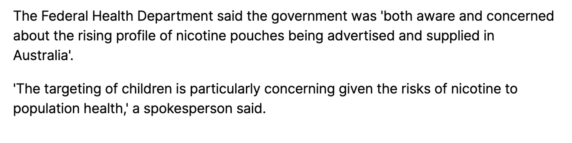 Nicotine pouch article comment screenshot 1