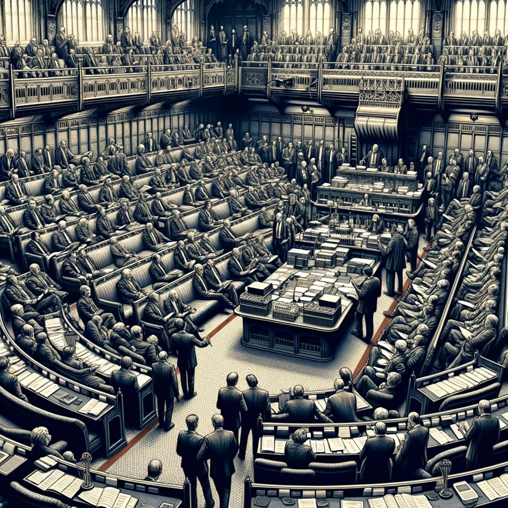 An image inside the UK parliament