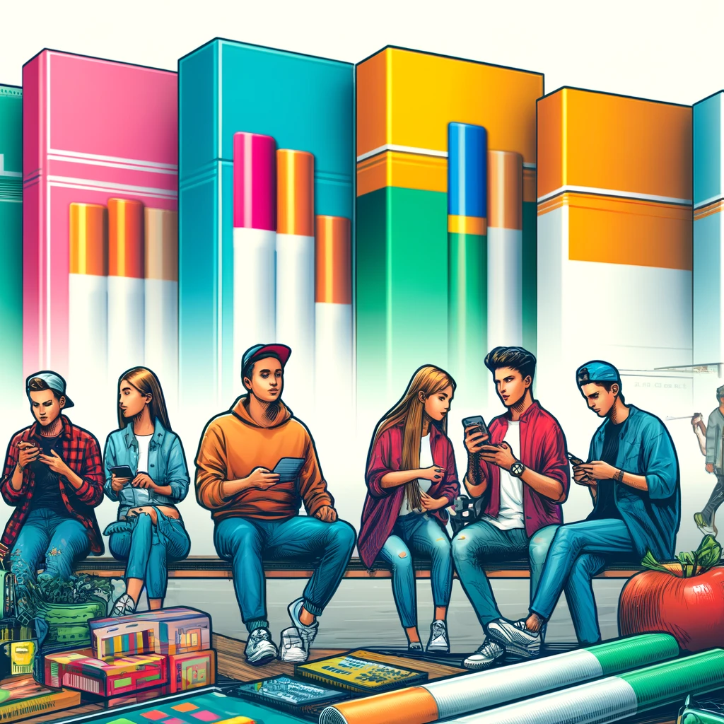 An image showing youth and the possible appeal of nicotine