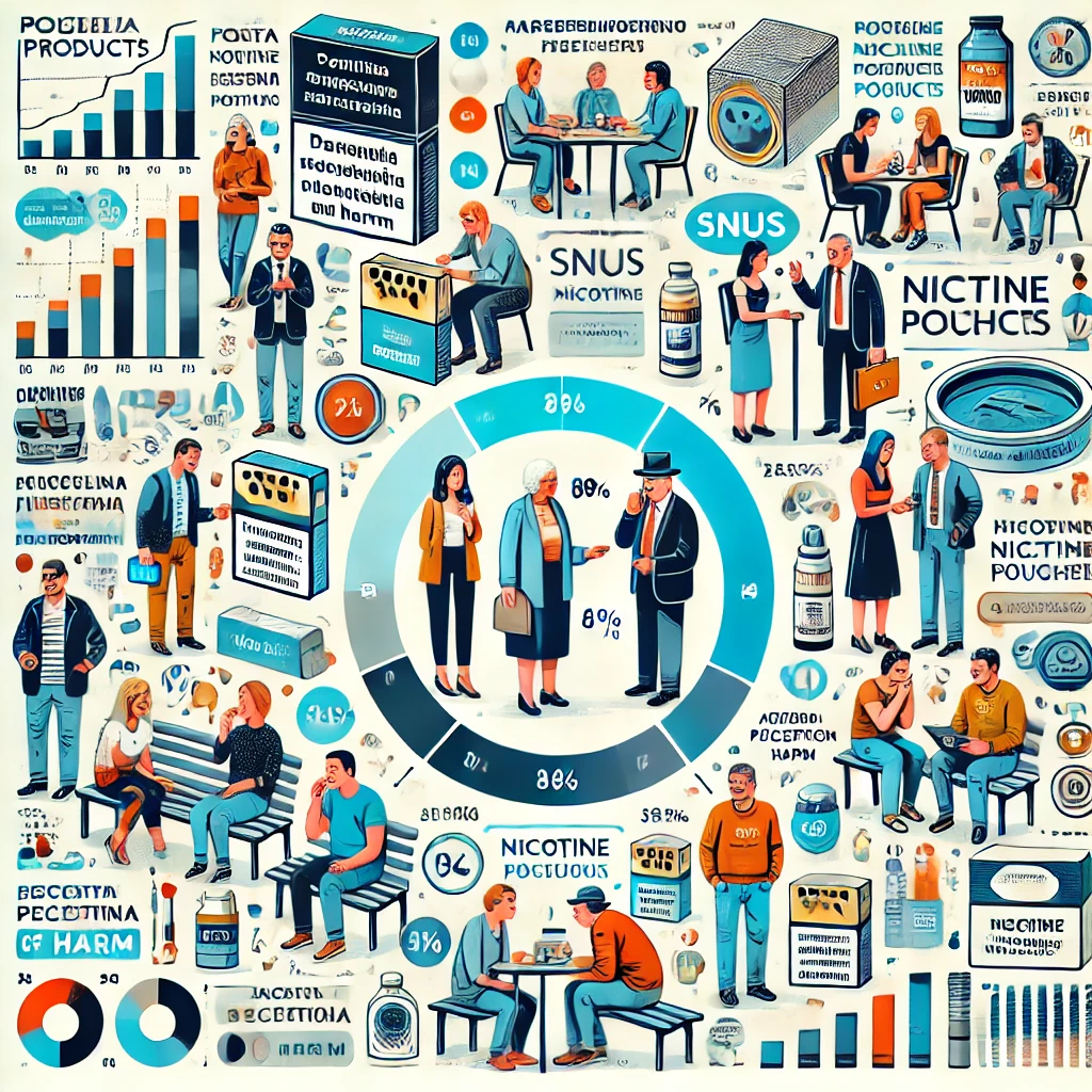 An infographic of Polish citizens and their awareness of nicotine products.