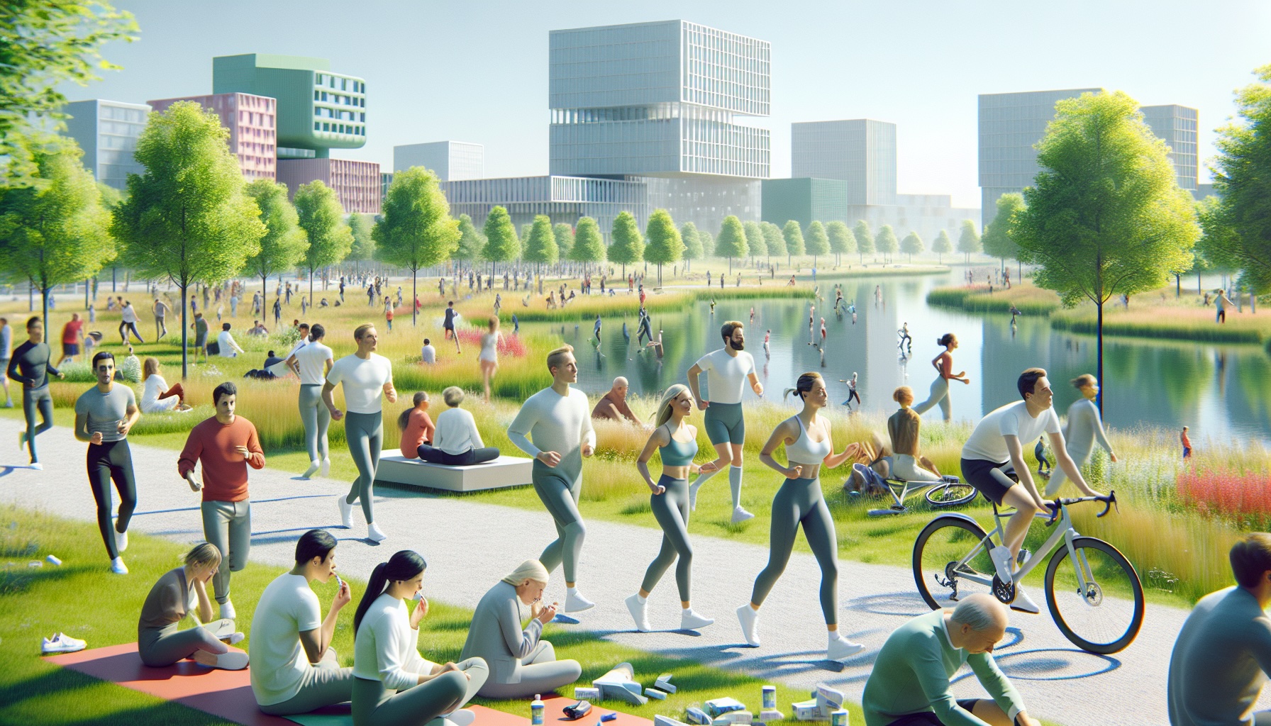 Young adults enjoying a vibrant lifestyle in a Scandinavian city while using nicotine pouches.