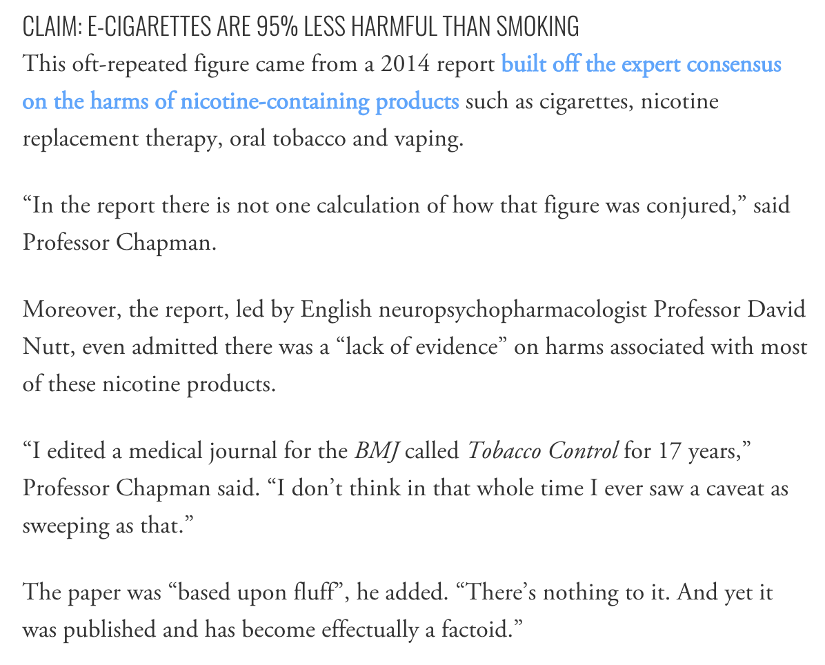 Image related to the article 'Is The Vaping is 95% Safer than Smoking Claim a Myth?' featured in The Daily Pouch."