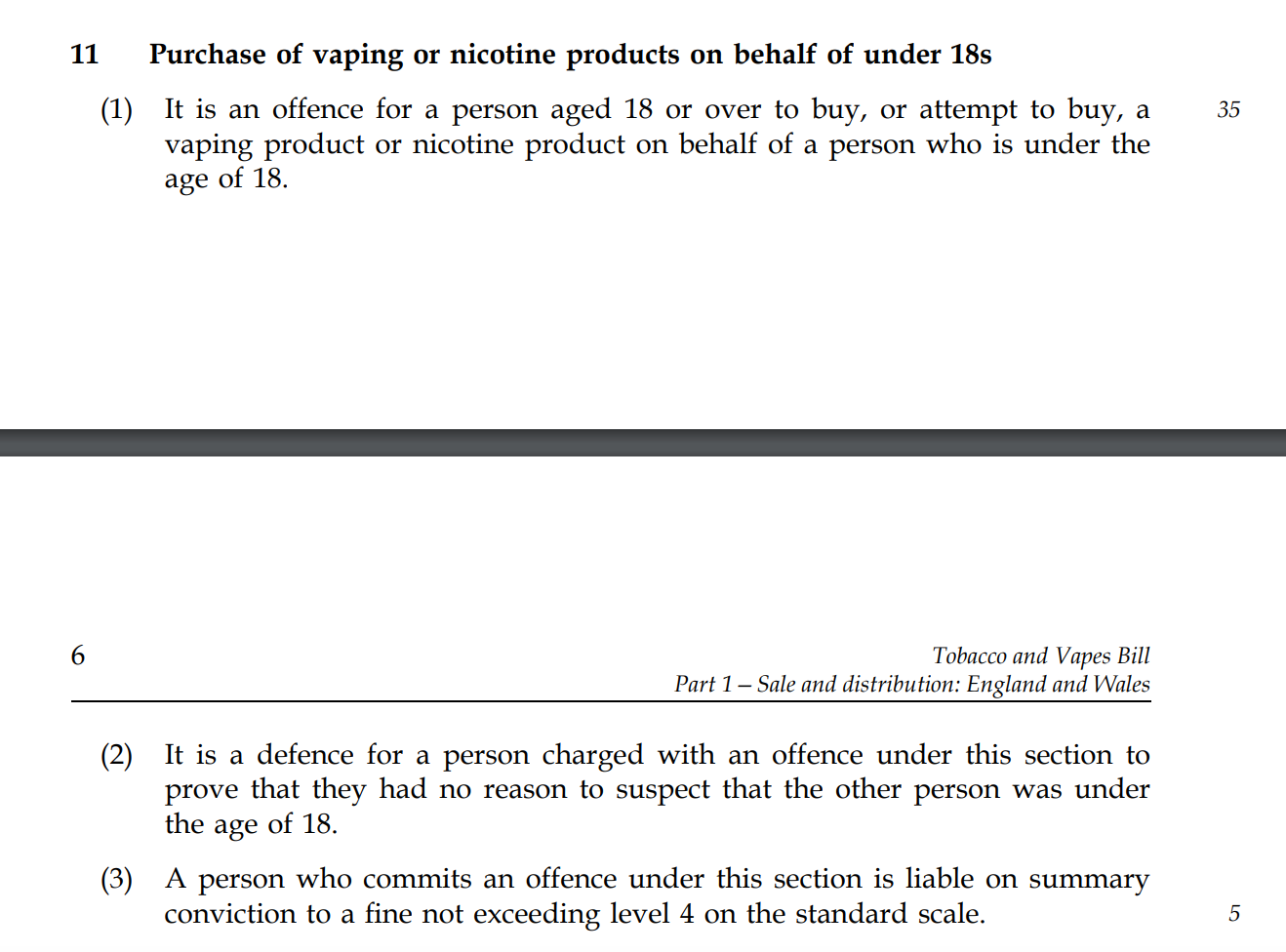 No purchasing for under 18s